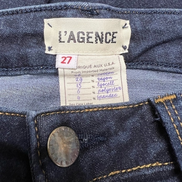 L’AGENCE Andrea High Rise Jeans Midnight 27 - Picture 8 of 10
